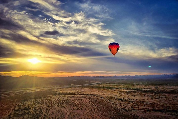 pen Het begin Siësta 2023 Morning Hot Air Balloon Flight Over Phoenix