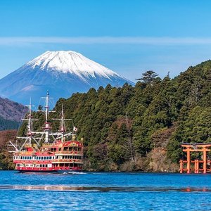 Hakone, Japan. 04th Feb, 2023. Bather is seen takes photo the