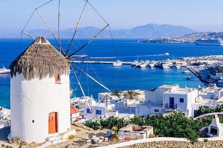 Mykonos, mikonos Greek island, part of the Cyclades, Greece. souk