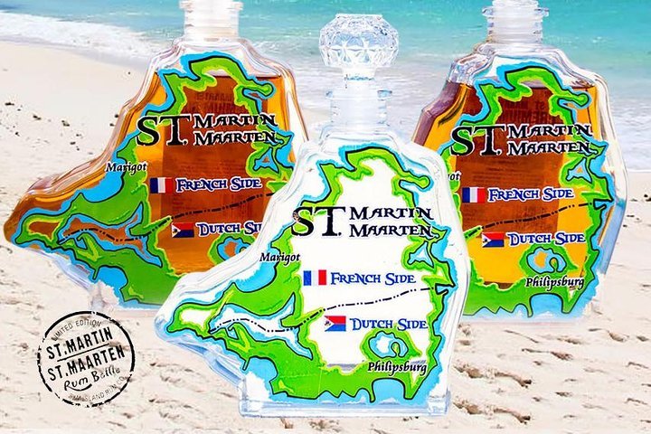 2024 St Martin St Maarten Island Shape Bottle   Caption 