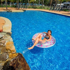 Relax in the 25m saltwater pool