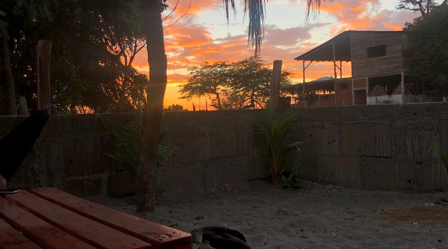 Beautiful sunset view from the backside of the hostal 😻