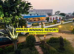 Swaraj Resorts in Bharatpur, image may contain: Villa, Hotel, Resort, Hacienda