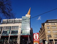 Dropped ice cream cone sculpture - Picture of Dropped Cone, Cologne -  Tripadvisor