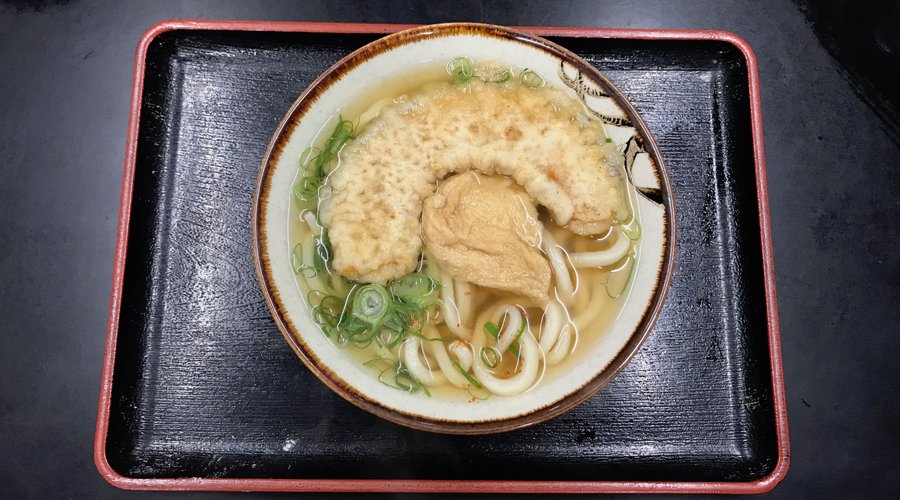 きつねうどん小とかぼちゃ天