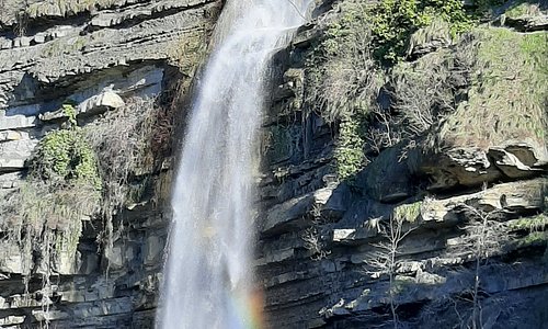 La cascata  del Rio dei Briganti  che si unisce al fiume Santerno