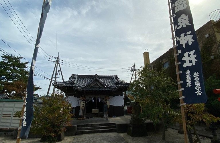 皆生温泉神社は、温泉街の中にある神社です。