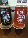 2 BEER Drink Glasses ~ FLAT STICK PUB: Seattle Area Tap & Game Rooms, Party  Fun!