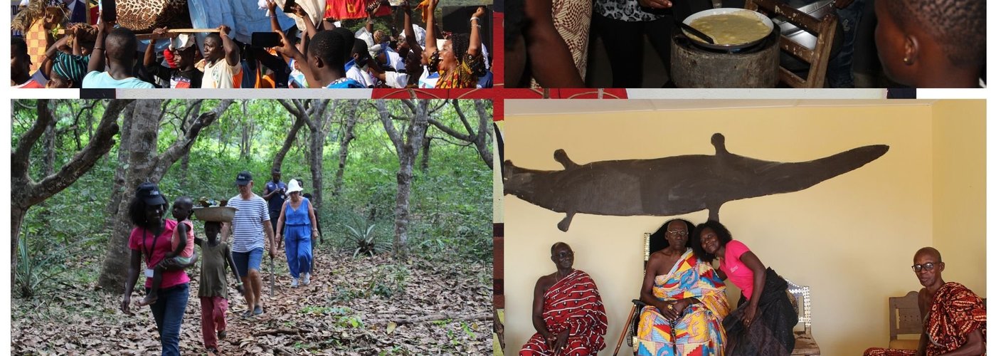 VOYAGE association Des-Mains Adayé-Kessié : Séjour en immersion et participation aux fêtes du nouvel an africain !  VOUS AIMEREZ Célébrer les fêtes d'igname ou fête de fin d'année avec nos amis et les ressortissants de la région de Bondoukou. Échanger, débattre et partager avec les habitants des villages de Tabagne,  Kouassi-N'dawa et les chefs coutumiers.   Être immergés au sein du village pour une semaine d'exception.