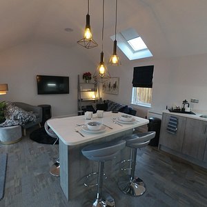The Living space in the Bryn Glas Chalet