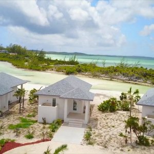 Air view of the one bedroom bungalows 