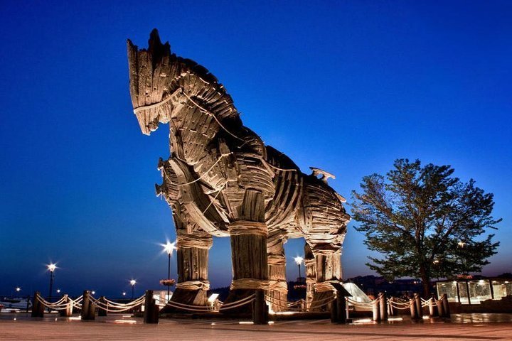 Cavalo de tróia em canakkale squareturquia