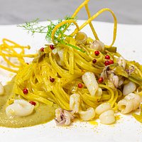 Tagliolini Calamari, Carciofi e Bottarga di Muggine