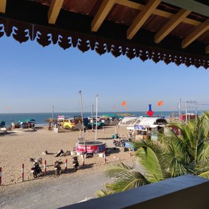 Huge let down. Crowded dirty noisy part of the beach. View from the hotel.