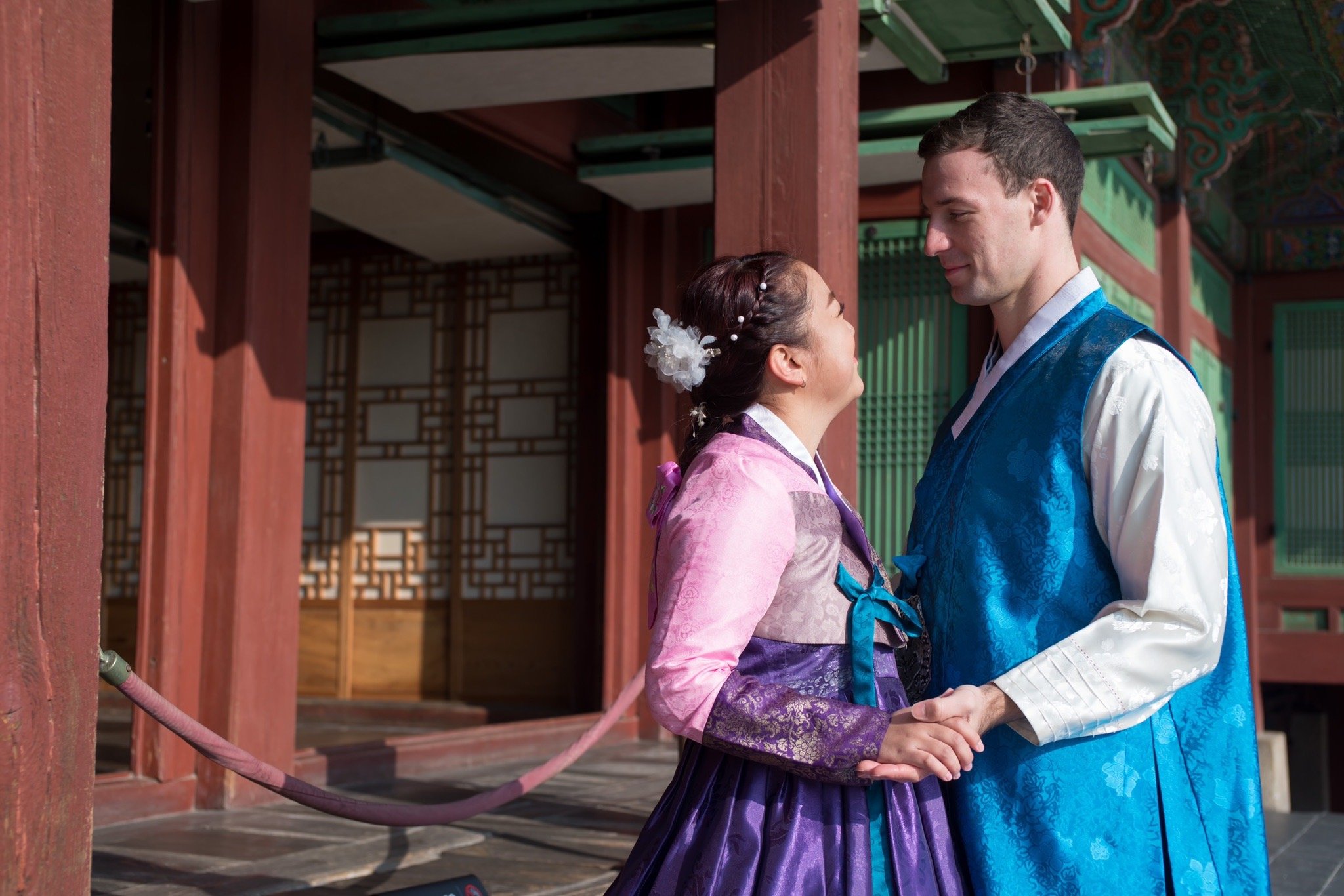 Flowery hanbok outlet