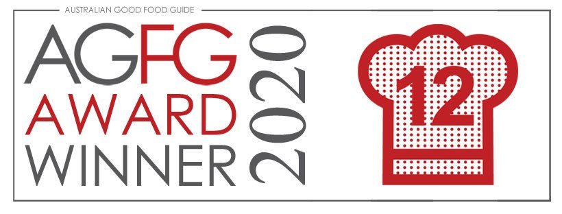 Awarded 1 Chefs Hat by Australian Good Food Guide 2020