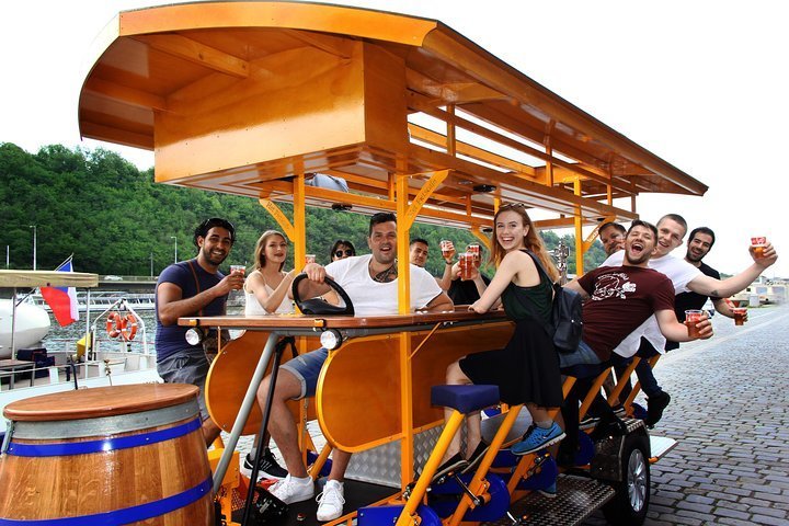 Prague: Swimming Beer Bike on A Cycle Boat