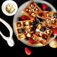 Melkefri-glutenfri og veganske belgiske vafler.