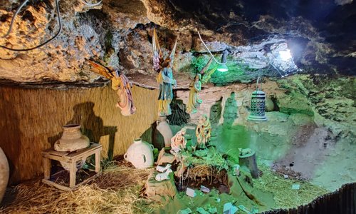 christmas cript at one of the caves