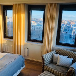Large Sky Room with sauna and a beautiful view over city. Inspiring for work travel. Room number 600.
