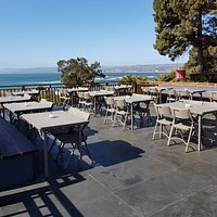 Terraza con vista al mar.