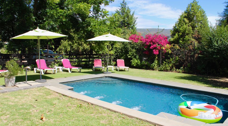 Relax at pool area. Help yourself at the honesty bar or have a barbecue/braai at our new braai area.