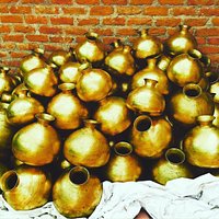 Pakistani brass milk pot