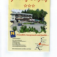 Рекламный проспект Гастхоф Бергхоф в Земмеринге