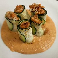 Rollitos de calabacín rellenos