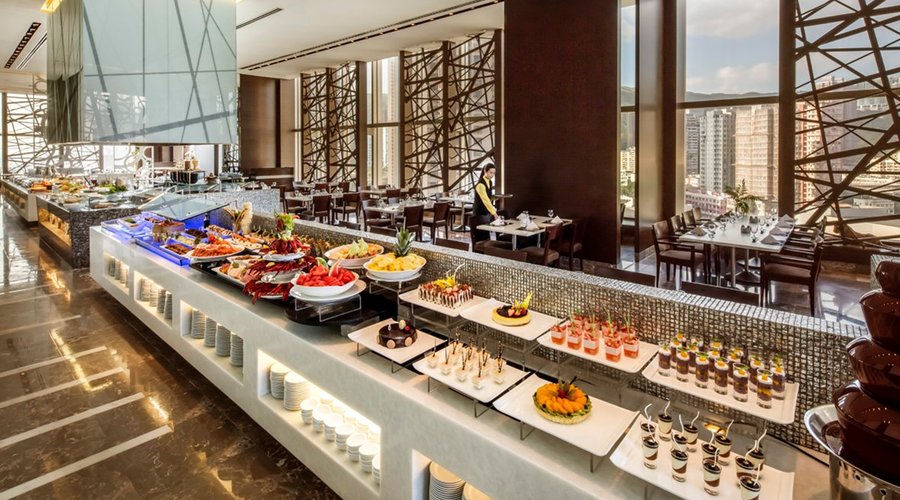 International lunch and dinner buffet