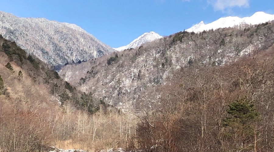 槍ヶ岳と穂高連峰(2020年1月)