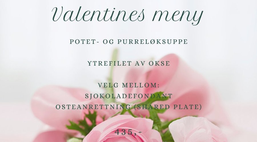 Vi feirer kjærligheten hos oss på Tynset Hotel! Velkommen 14.februar.