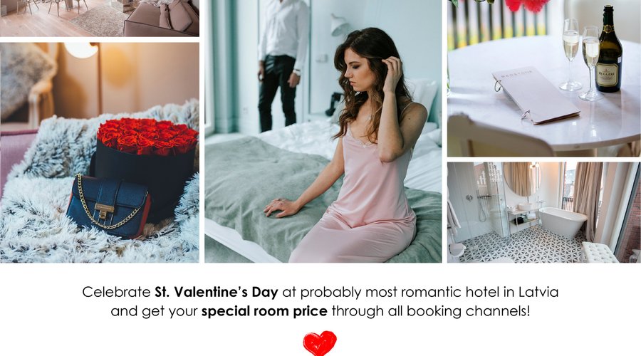 Celebrate St. Valentine’s Day at probably most romantic hotel in Latvia and get your special room price through all booking channels!
