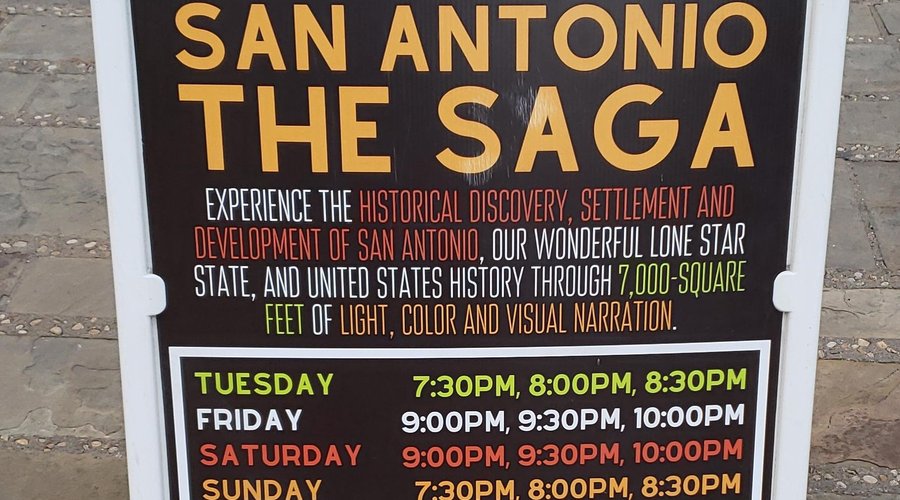 This is the sign in the Main Plaza showing show info including the website.