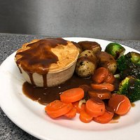 Pie, potatoes & veg £4.00