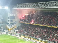 Porto, Portugal. 15th July, 2022. Porto, 07/15/2022 - Training of Boavista  Futebol Clube, open to fans, in the secondary field of EstÃdio do Bessa  Século XXI, in Porto. Gaius Makouta; Chidozie. (