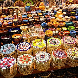aerial istanbul spice bazaar