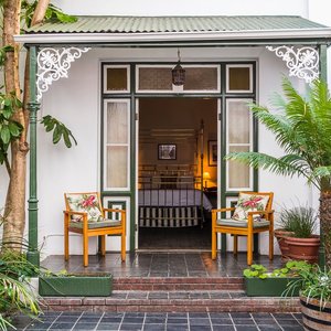 Quaint, classic courtyard room at The Stellenbosch Hotel.