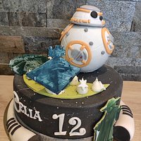 Gâteau évènementiel anniversaire thème Stars Wars / BB8