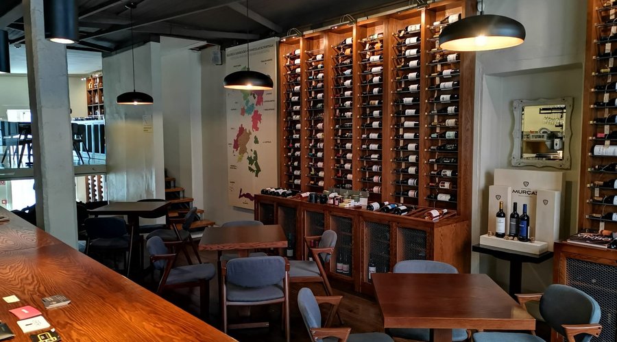 Third floor of the wine bar