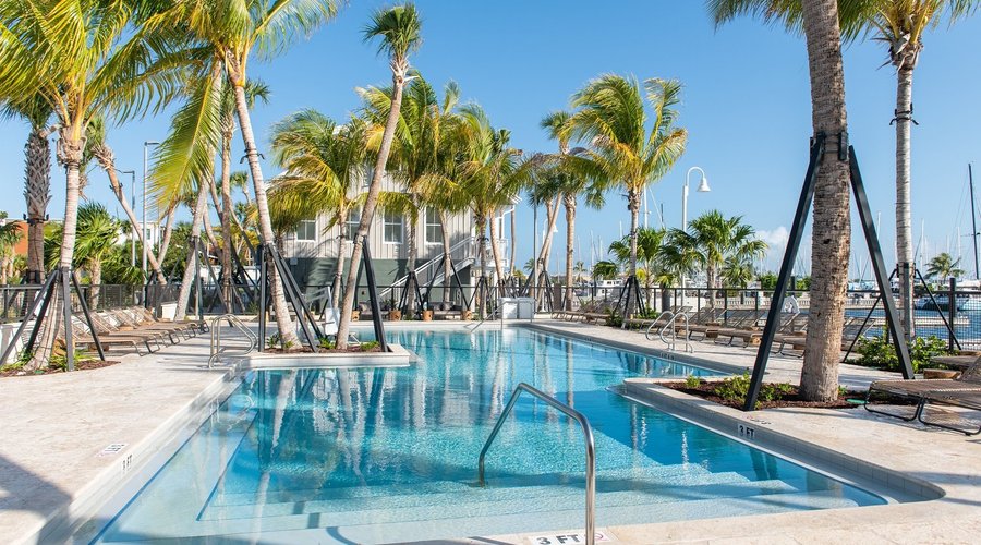 2nd waterfront heated pool with obstructed views of the state-of-the-art marina