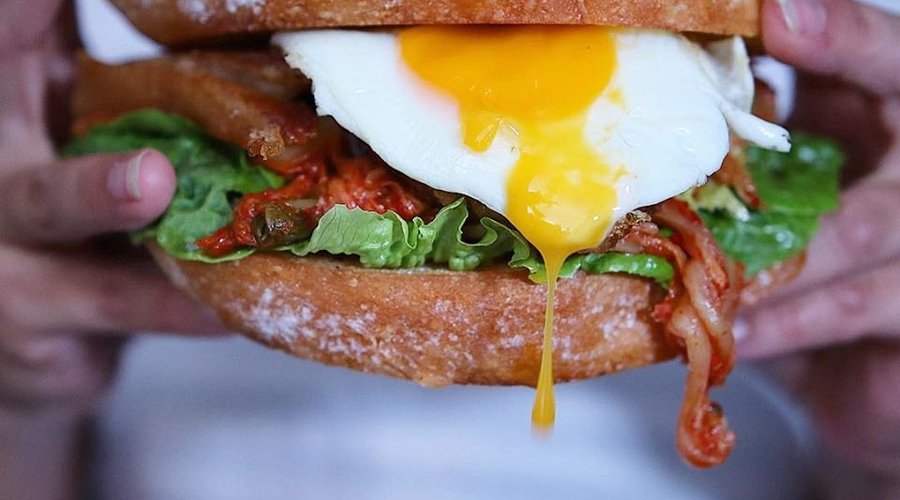 Innovative lunch menu, feat. Korean pork belly toastie