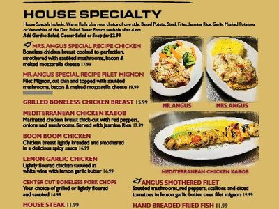 Pasta & House Specialties