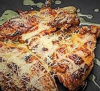 Boneless chicken grill with lemon sauce and grated cheese - Κοτόπουλο "γούνα" χωρίς κόκαλα με υπέροχη σώς και τριμμένη γραβιέρα....
