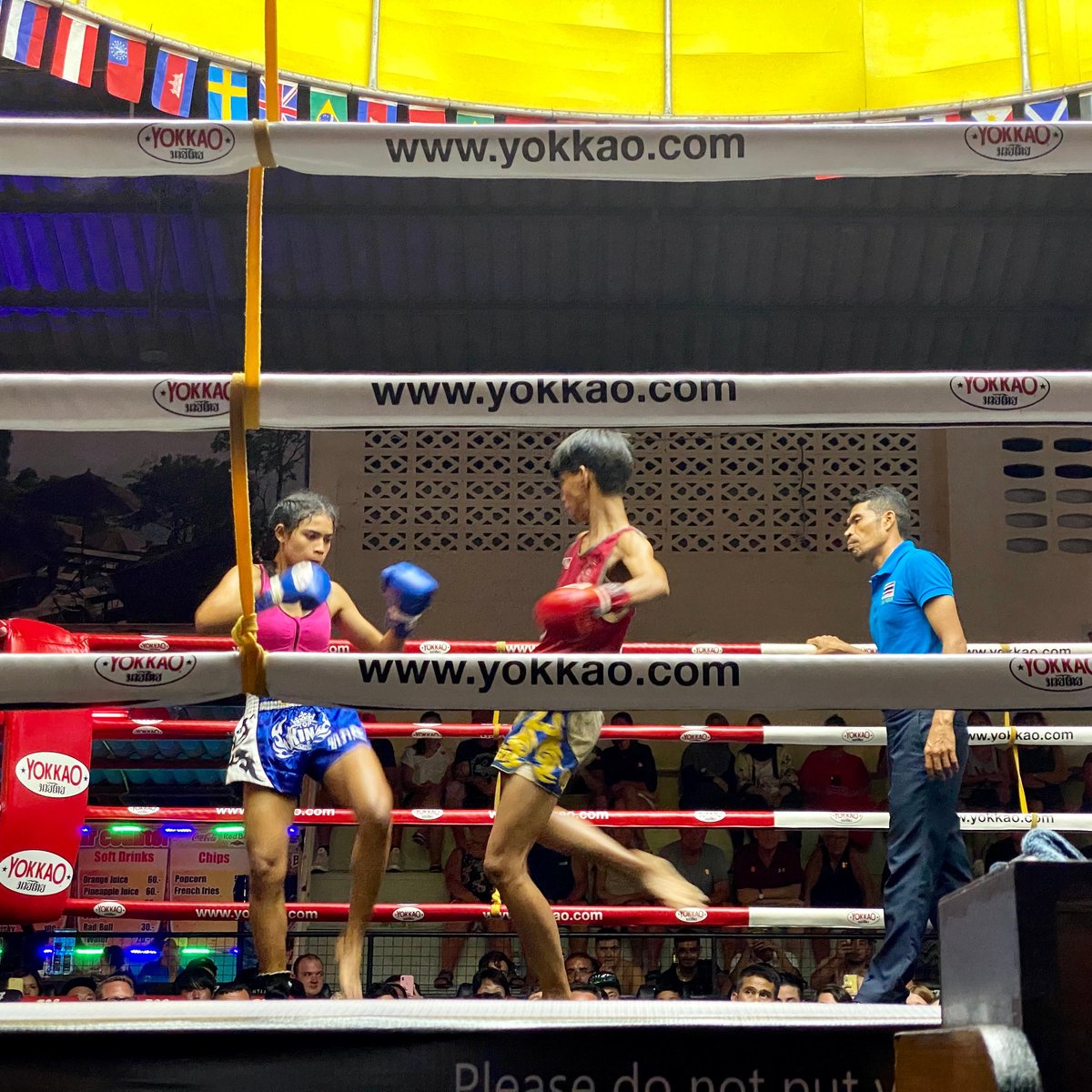 A Muay Thai, kick boxer waiting for his fight, Phuket , Thailand