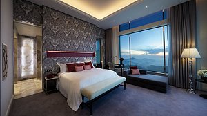 Crockfords Resorts World Genting in Genting Highlands, image may contain: Penthouse, Hotel, Furniture, Bedroom