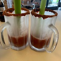 Great drinks! Clamato-beer it’s another kind of Bloody Mary but with beer. Their cazuelas are made out of citrus juices and tequila.