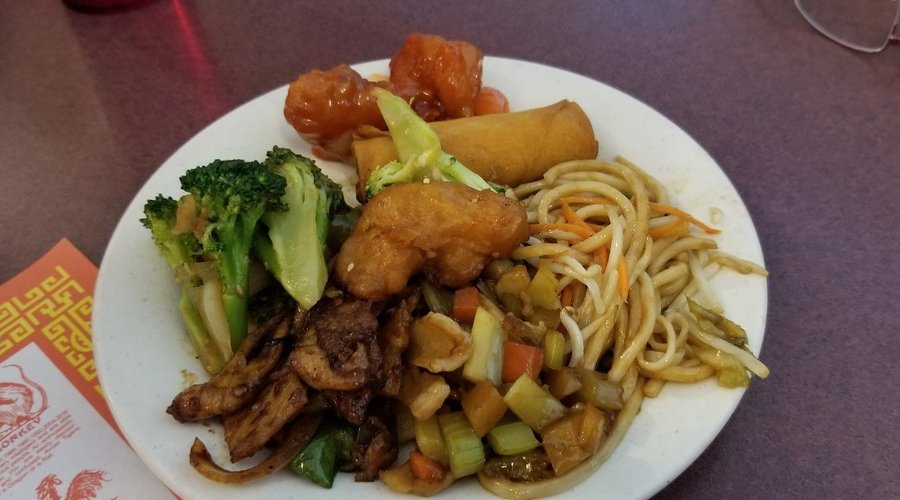 From the lunch buffet. Great selections.