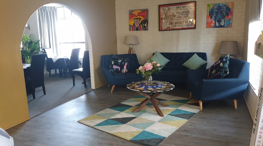 Our lovely redecorated foyer
