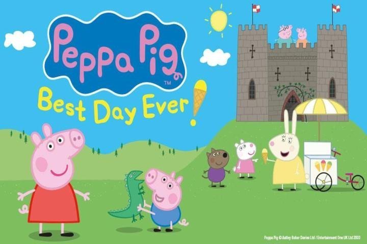 George está construindo uma torre! Peppa Pig e sua família em português.  Histórias para crianças 